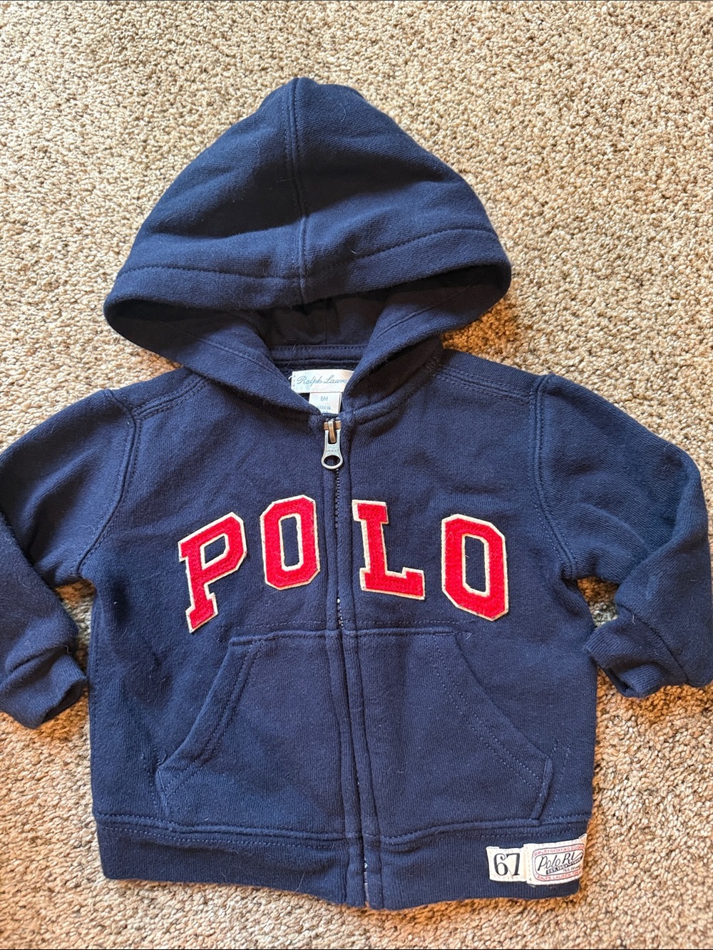 Polo by Ralph Lauren | Navy Hoodie with Red Lettering